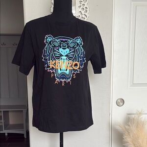 Kenzo Black Short Sleeve Tiger Tee